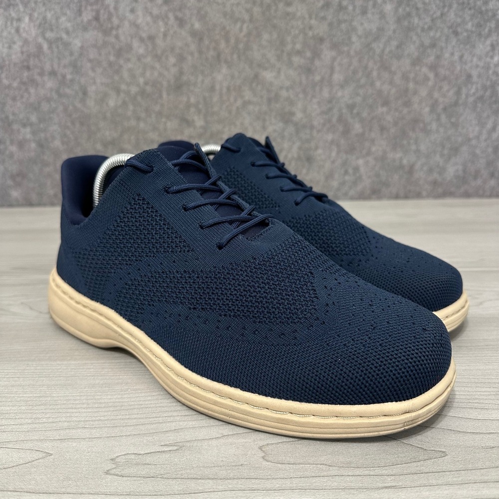 Orthofeet Rex Knit Shoes Mens 8.5 2E Navy Orthopedic Comfort Walking Sneakers